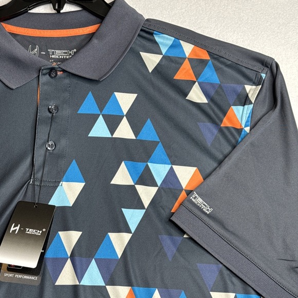 Daniel Hechter Other - H-Tech Hechter NWT Men's 2XL Sports Performance Active Polo Golf Shirt Geometric